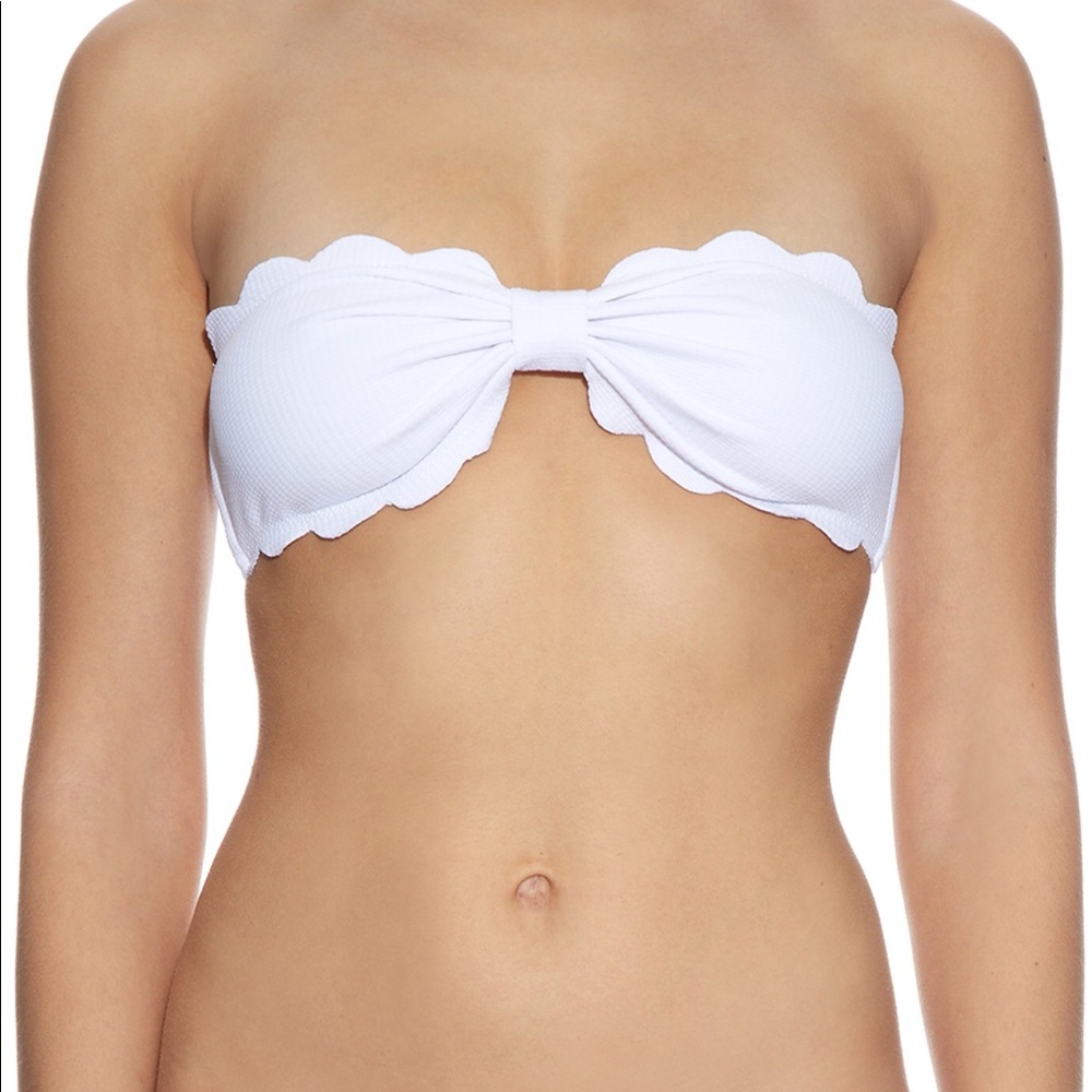 Marysia Antibes Scalloped Bandeau Set White